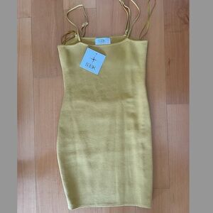 NEW LF Seek The Label Yellow Bodycon Bandage Dress